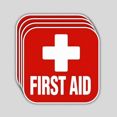 4pcs first aid stickers - stickers, –